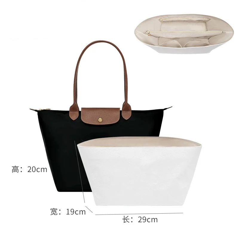 Inserto organizador de bolso para bolsos, organizador de bolsa de fieltro para bolso y bolso, compatible con longchamp