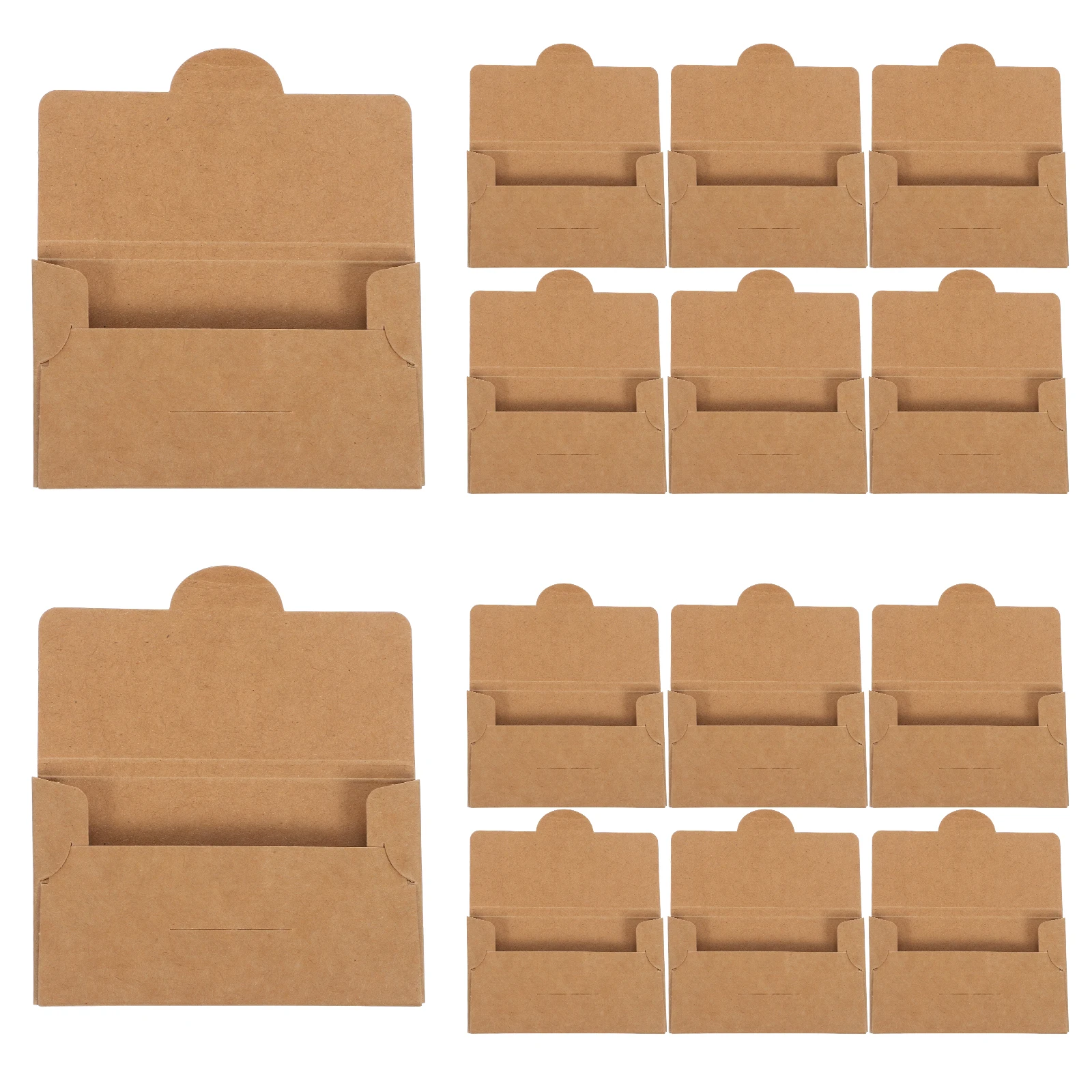 30 Kraft Paper Card Holders 105x65x5mm Business Cards Container Desk Organizer Storage Box for Office Home Accessories