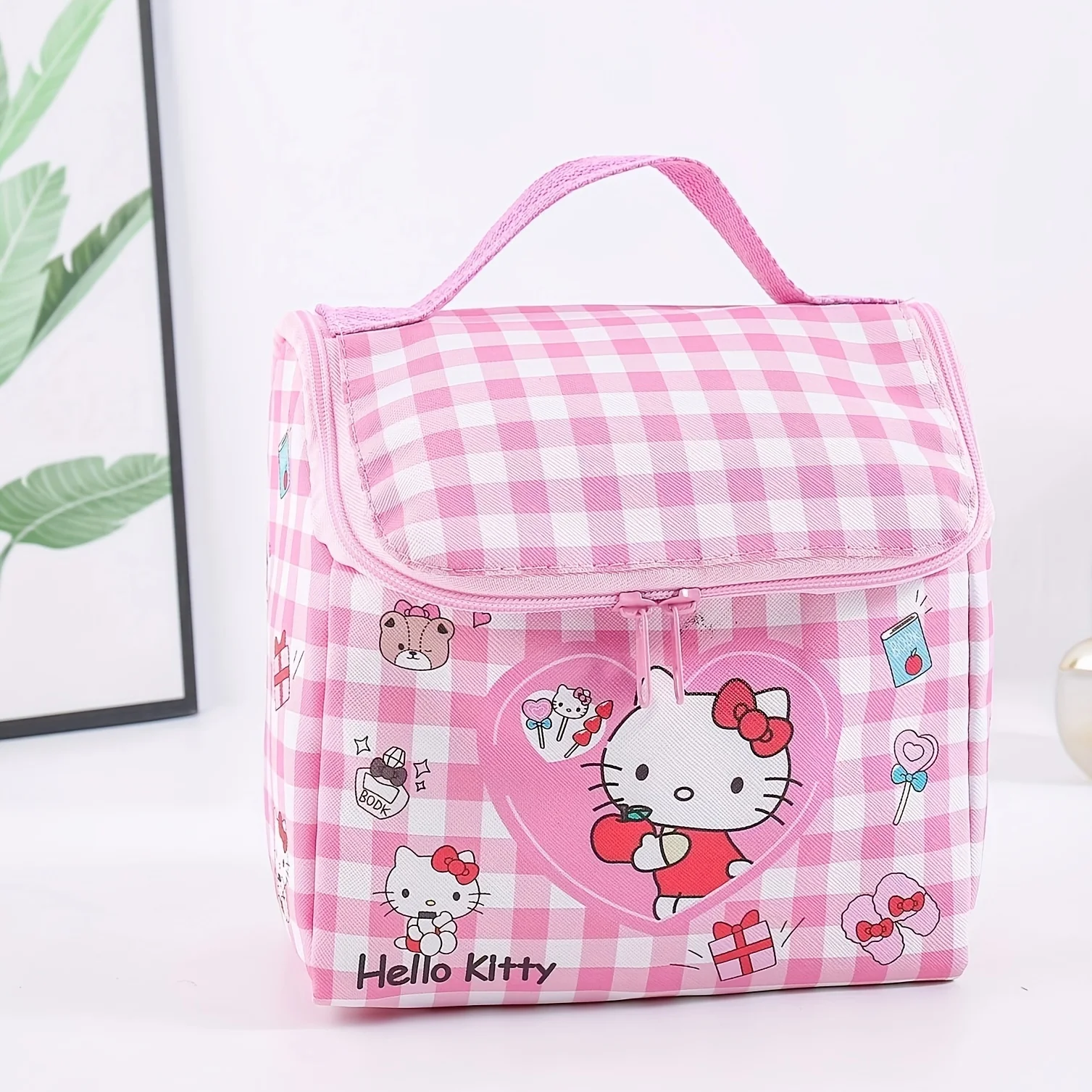 Sanurgente-sac de rangement Hello Kitty Kuromi Cinnamoroll, sac de voyage étanche et portable en cuir PU, trousse de toilette et d'évaluation