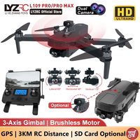 LYZRC L109 PRO MAX (RTS) 3-Axis Gimbal HD 4K Dual Camera GPS 4K WIFI FPV 360° Laser Obstacle Avoidance Brushless Motor Drone