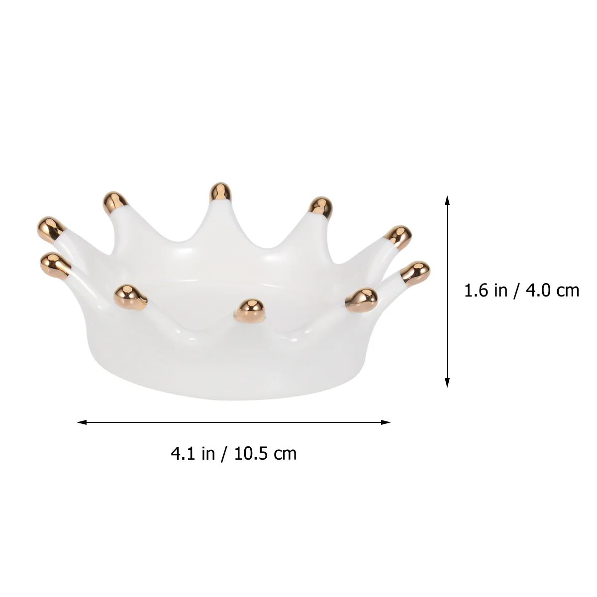 

Керамический поднос для ювелирных изделий в форме короны, маленький элегантный держатель для безделушек для колец, серег, браслетов, поднос для безделушек для женщин