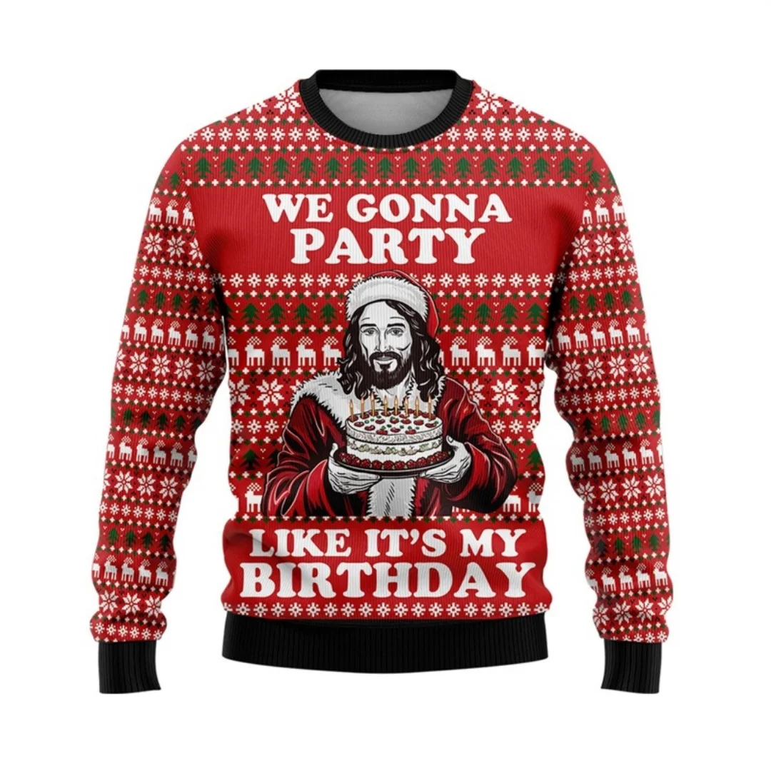 عيد الميلاد يسوع سانتا كلوز الجرافيك بلوزات الخريف بلوزات الموضة Y2K الأطفال هوديس الرجال والنساء بلوزات