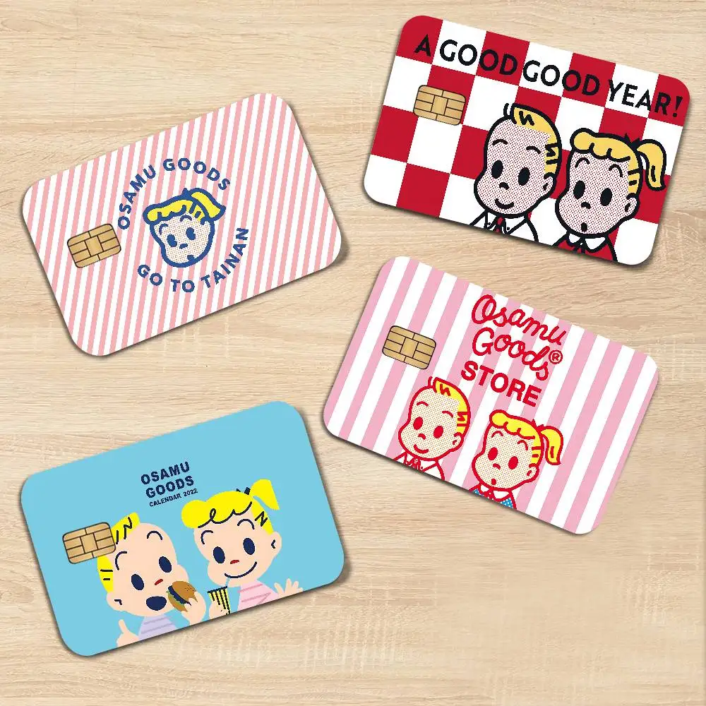 Fashion O-OSAMU G-GOODS Anime Spend or Save Funny Shell On Off Ultra Thin No Fade Sticker Skin Cover Film for Debit Credit Card
