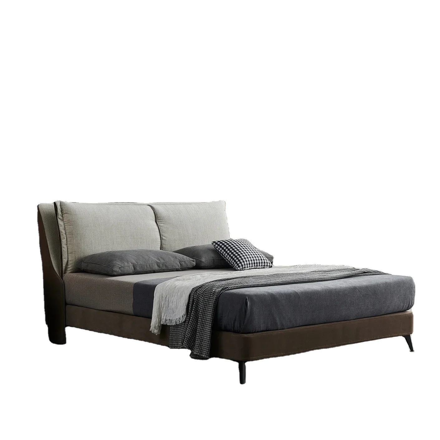 

Assemble Easily Soft King Size Bed Luxurious Bed Room Furniture Single Beds