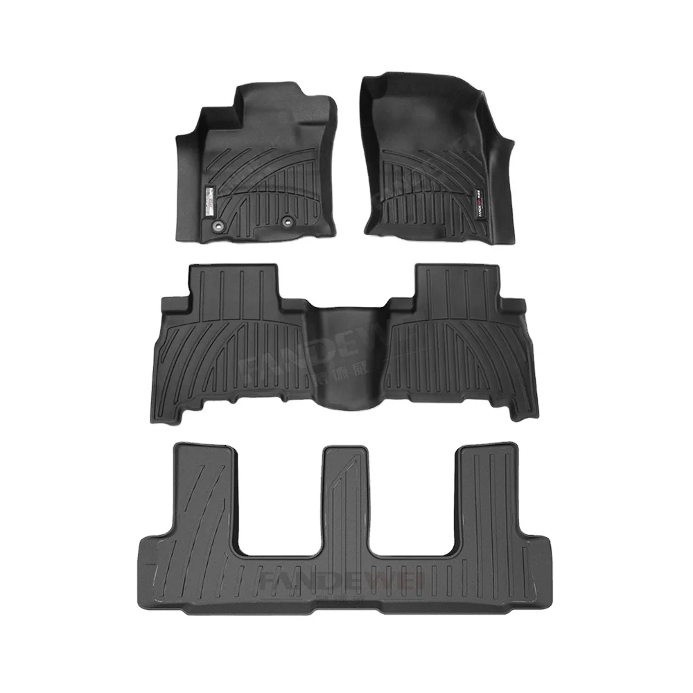 3D TPV Rubber Best Quality Car Floor Mat Anti slip Anti Scratch Fireproofing for TOYOTA LC PRADO 150 7 SEATS 2010-2023