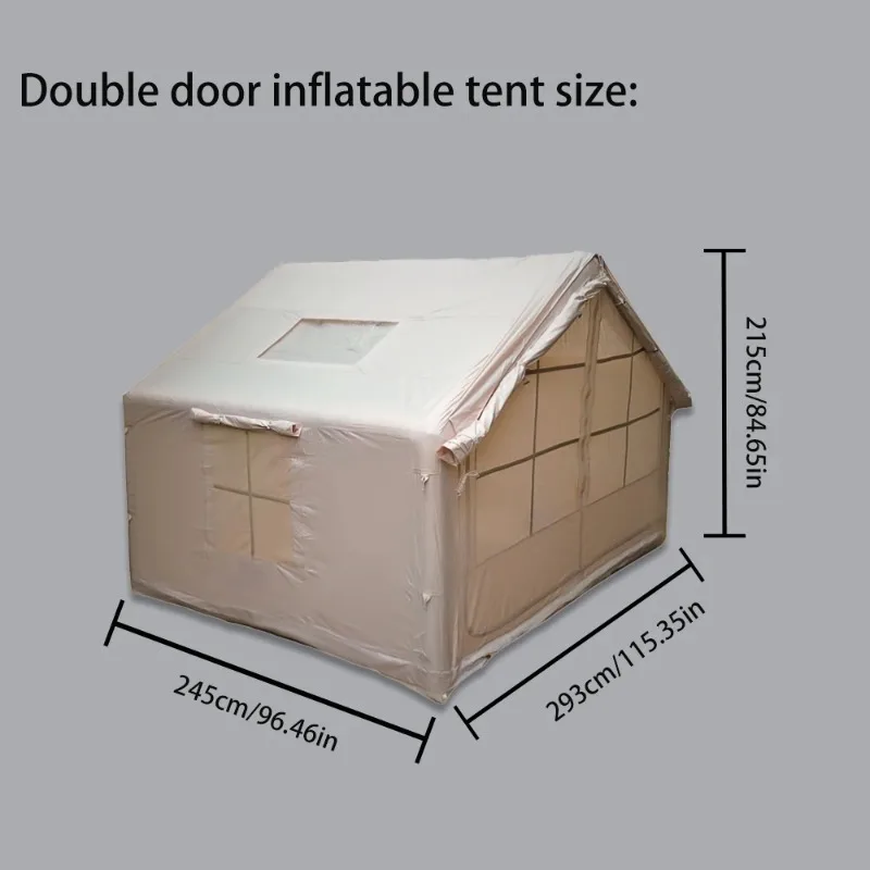 Inflatable Tent for Camping Extra Large Glamping Tent Blow Up Easy Setup 4 Season Windproof Tent Waterproof Tents