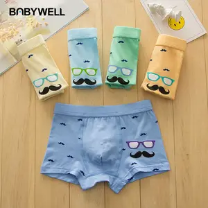 RC Algodão Orgânico Material Boxer Calcinhas para Crianças, Cueca Engraçada Barba, Cor Aleatória, Alta Qualidade, Calcinha para Meninos 4 principais vendas true me cabelo organico - №1