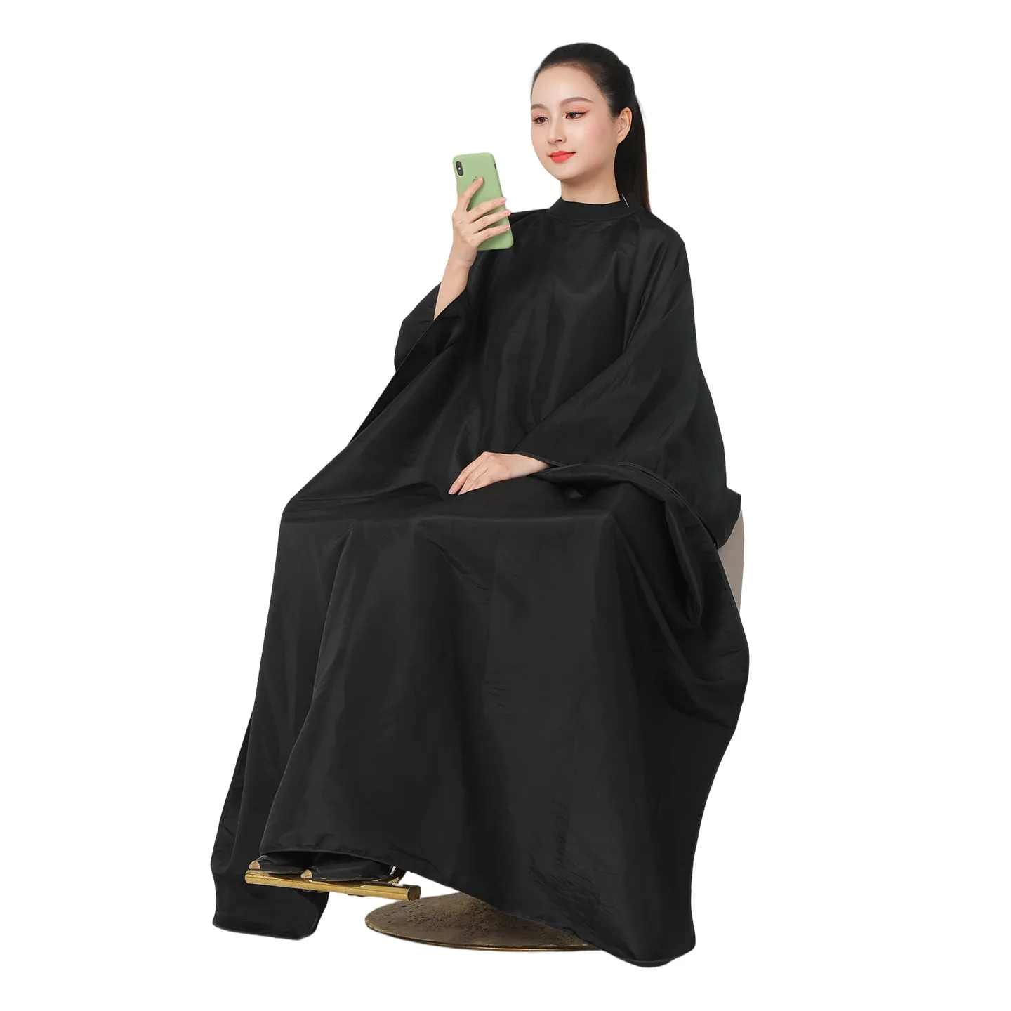 

Salon Hair Cutting Cloth, Silicone Collar With Enlarged Non Stick Hair And Anti-Static Shawl Cape, Barbershop Specific Apron