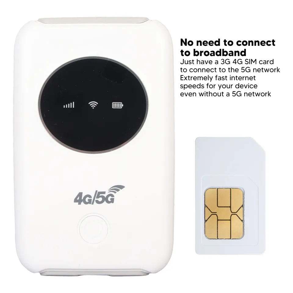 Modem WiFi 4G USB Portatile Sbloccato - Router Con Batteria 3200 MAh E Slot SIM Per Viaggi E Streaming
