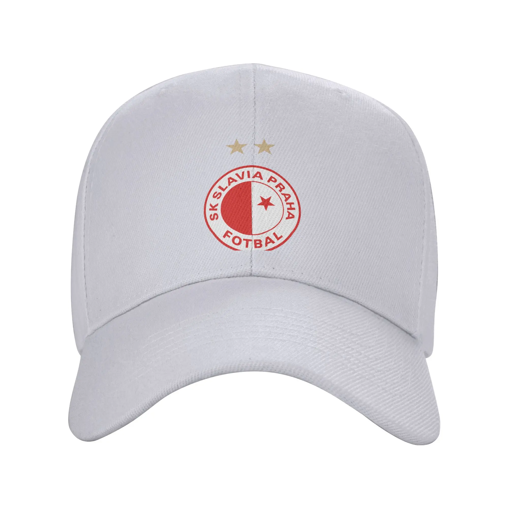 Sk Slavia Praha Curved Brim Baseball Cap Structured Fit Women's Visors