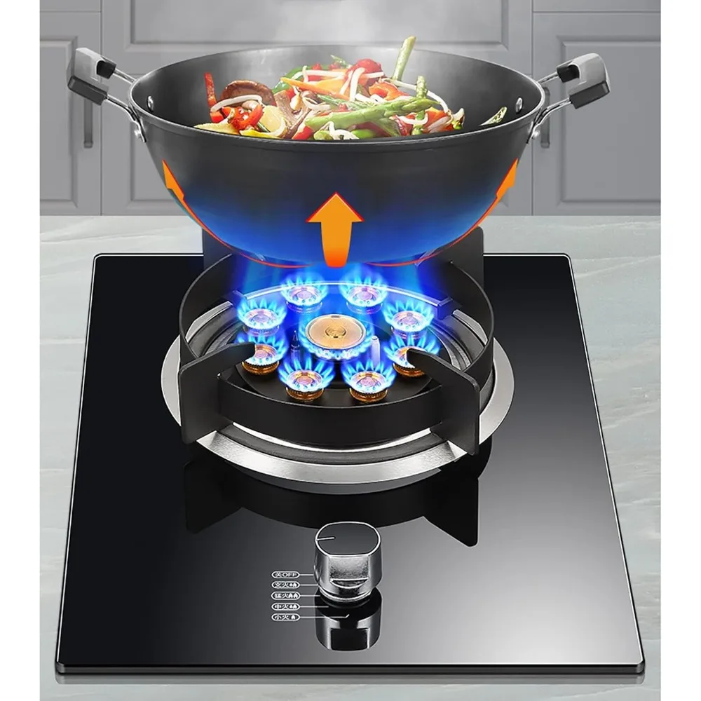 موقد غاز طباخ غاز موقد غاز مدمج |   الطبخ على سطح الطاولة، حماية من اللهب الحراري/إشعال إلكتروني للنبض، غير-