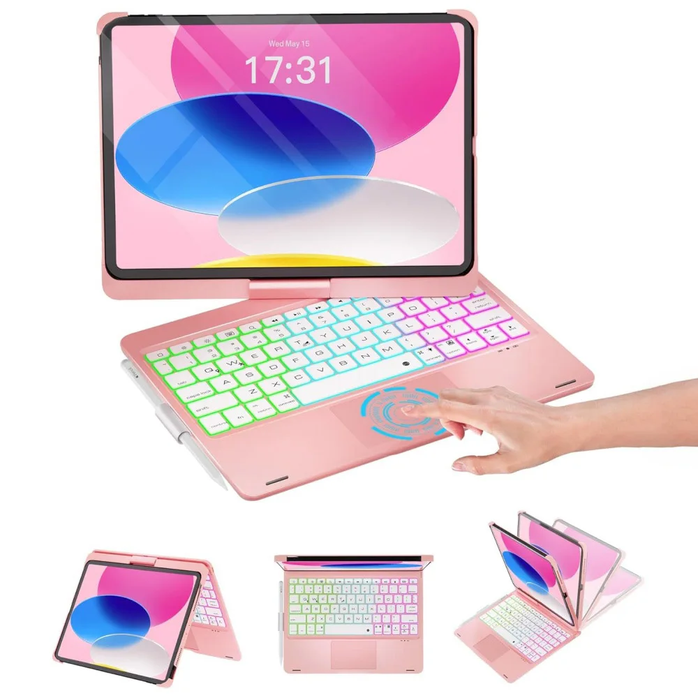 

360° Magic Keyboard Case For iPad Air 5th 4th 11 13 M2 M3 iPad Pro 11 12.9 13 Tablet Cover Folio For iPad 11th A16 2025 10th Gen