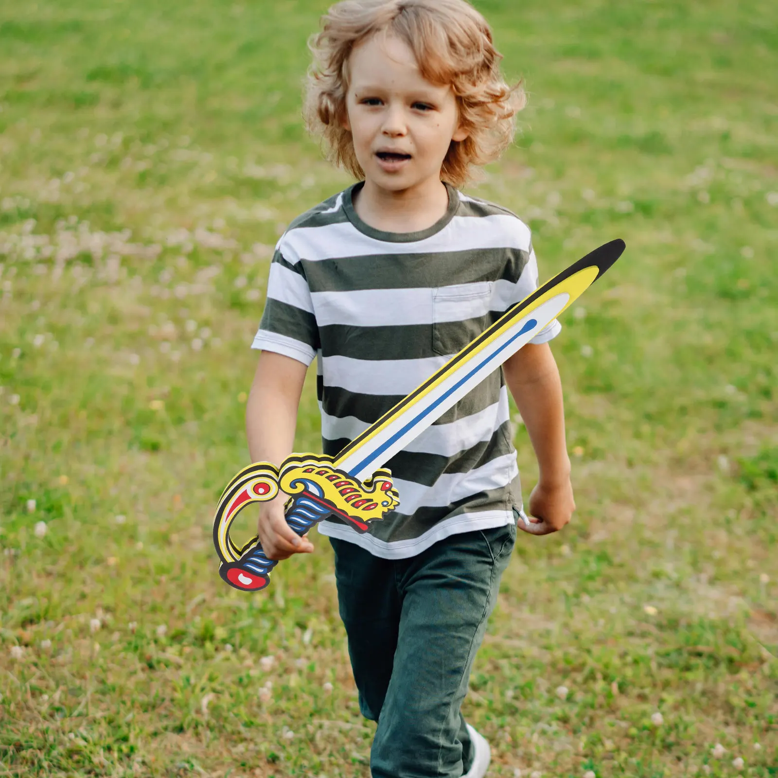 

Foam Practice Sword for Kids with Cartoon Seahorse Design Soft Flexible Material Safe for Indoor Play Creative Role Play Gift