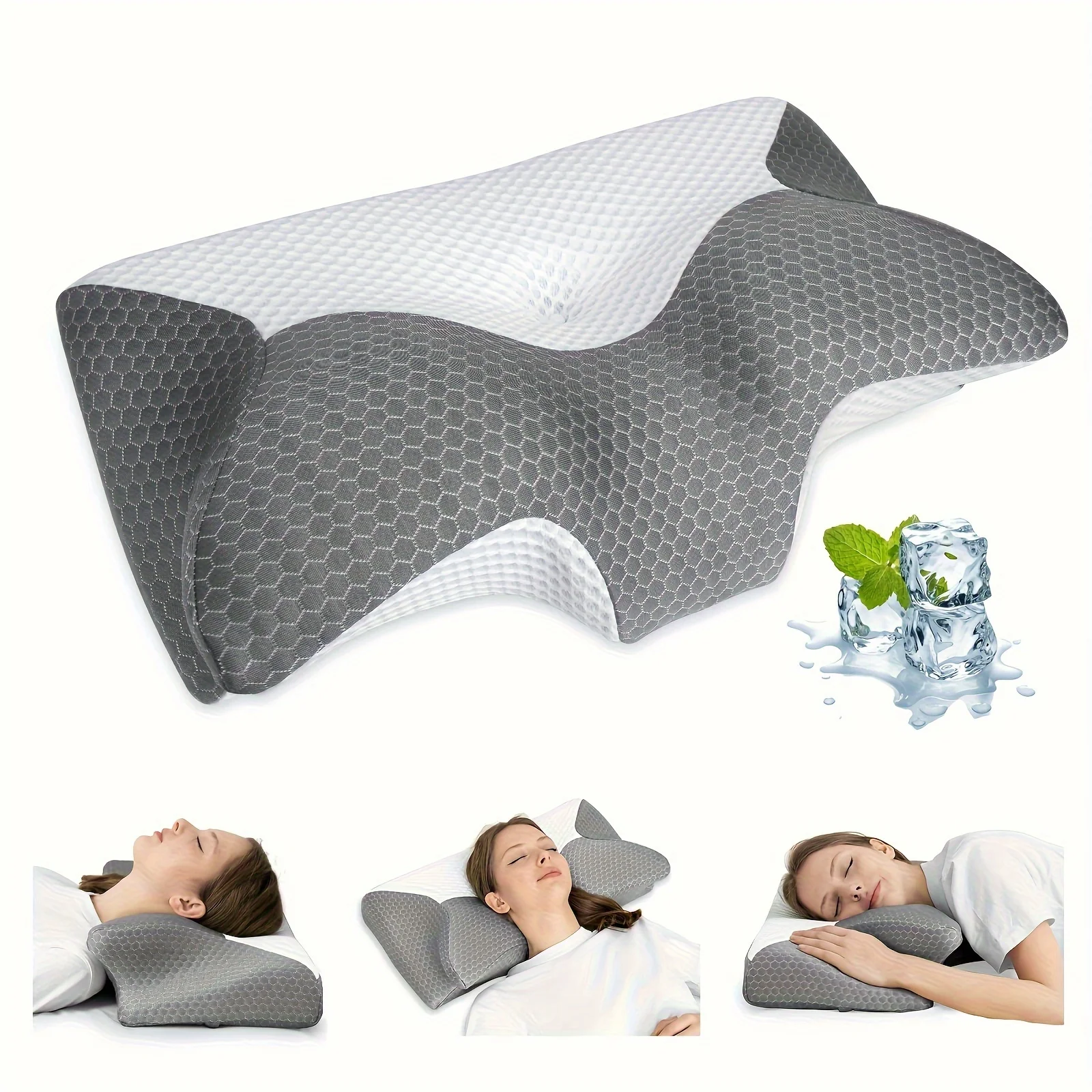 Cervical Memory Foam Pillow Pillows For Neck Shoulder Pain Ergonomic Orthopedic Sleeping Contoured Support Pillow Side Sleepers