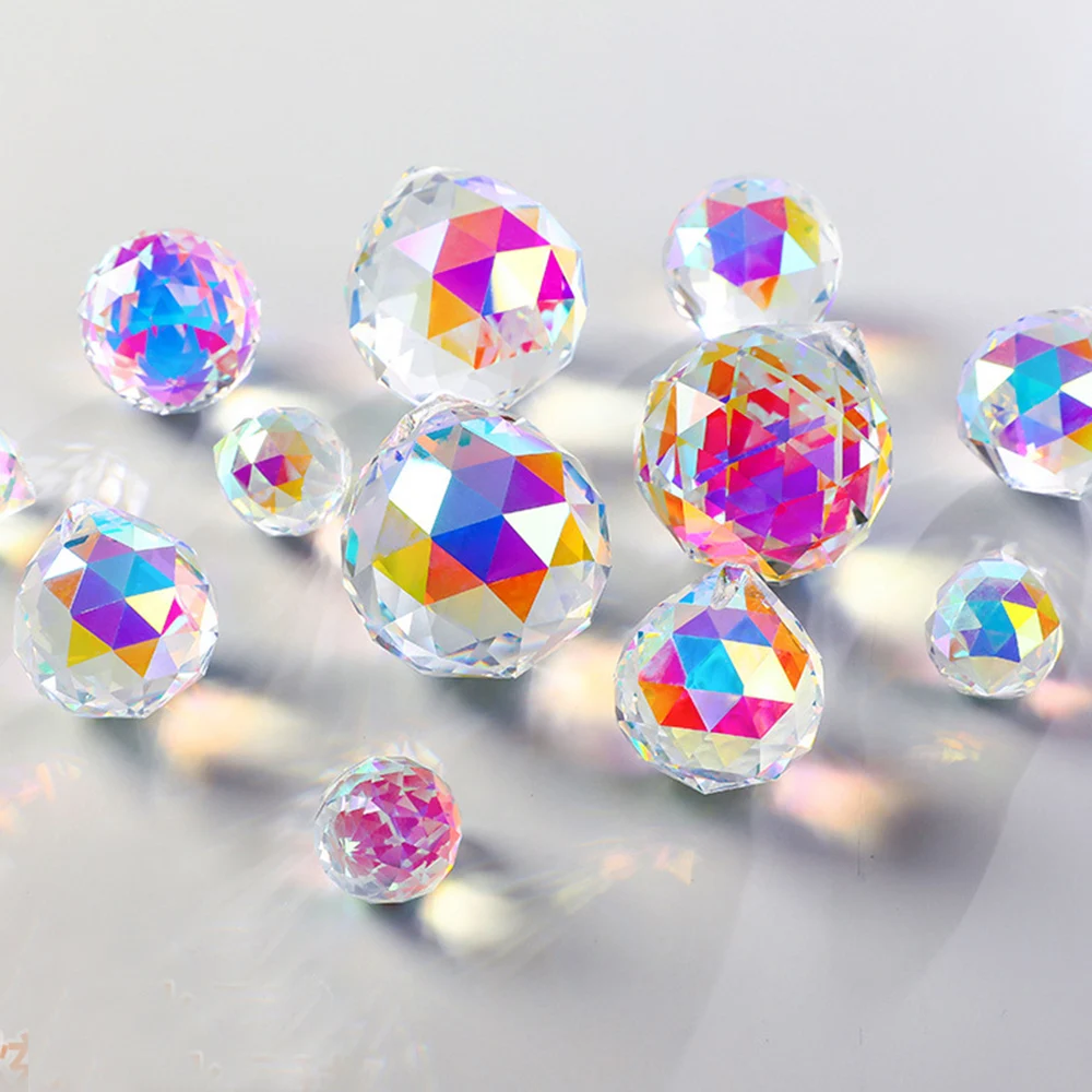 10 قطعة 20/30/40 مللي متر AB كريستال الكرة sunالماسك قوس قزح قلادة صانع معلقة بلورات الكرة المنشور لنوافذ الثريا #1