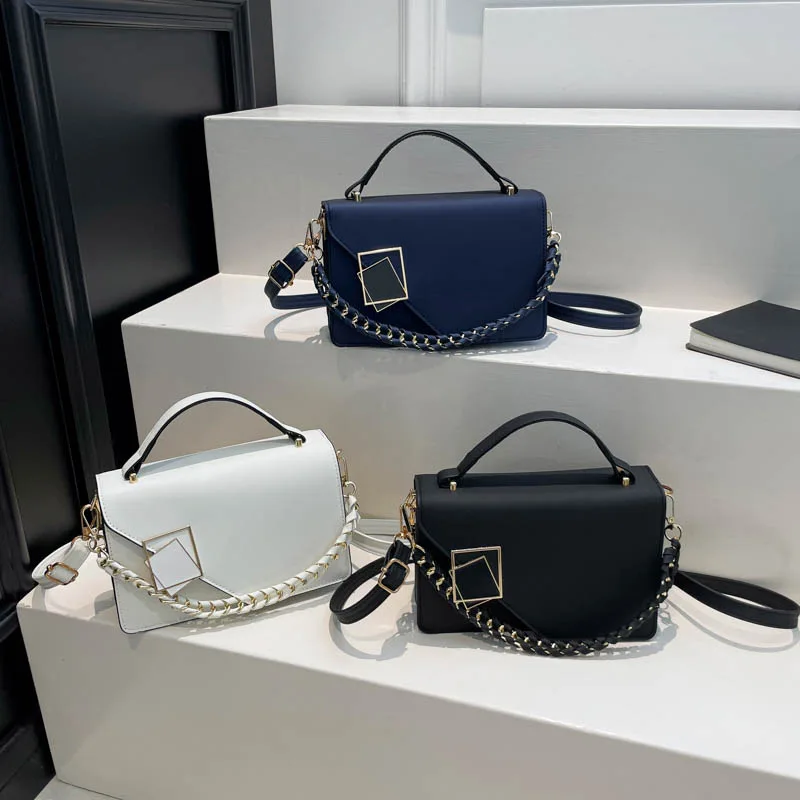 

Элегантная сумка через плечо с цепочкой, новинка 2023 года для женщин, роскошная сумка через плечо из мягкой кожи, модная маленькая сумка для всех случаев