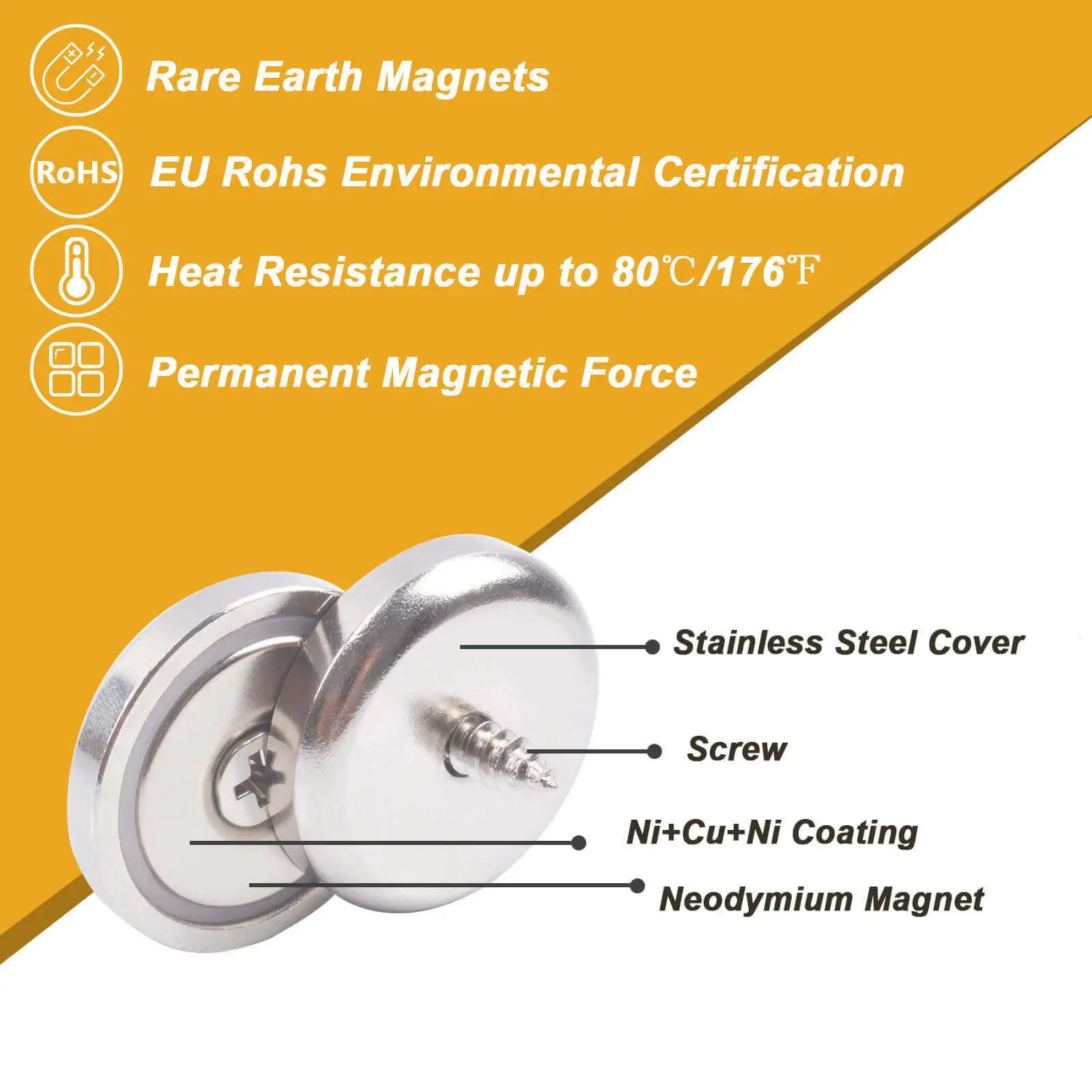 Strong Neodymium Cup Magnets With Holes Ring Pot Magnet Disc Magnets for Tool Storage Magnets for Craft Rare Earth Magnets Heav