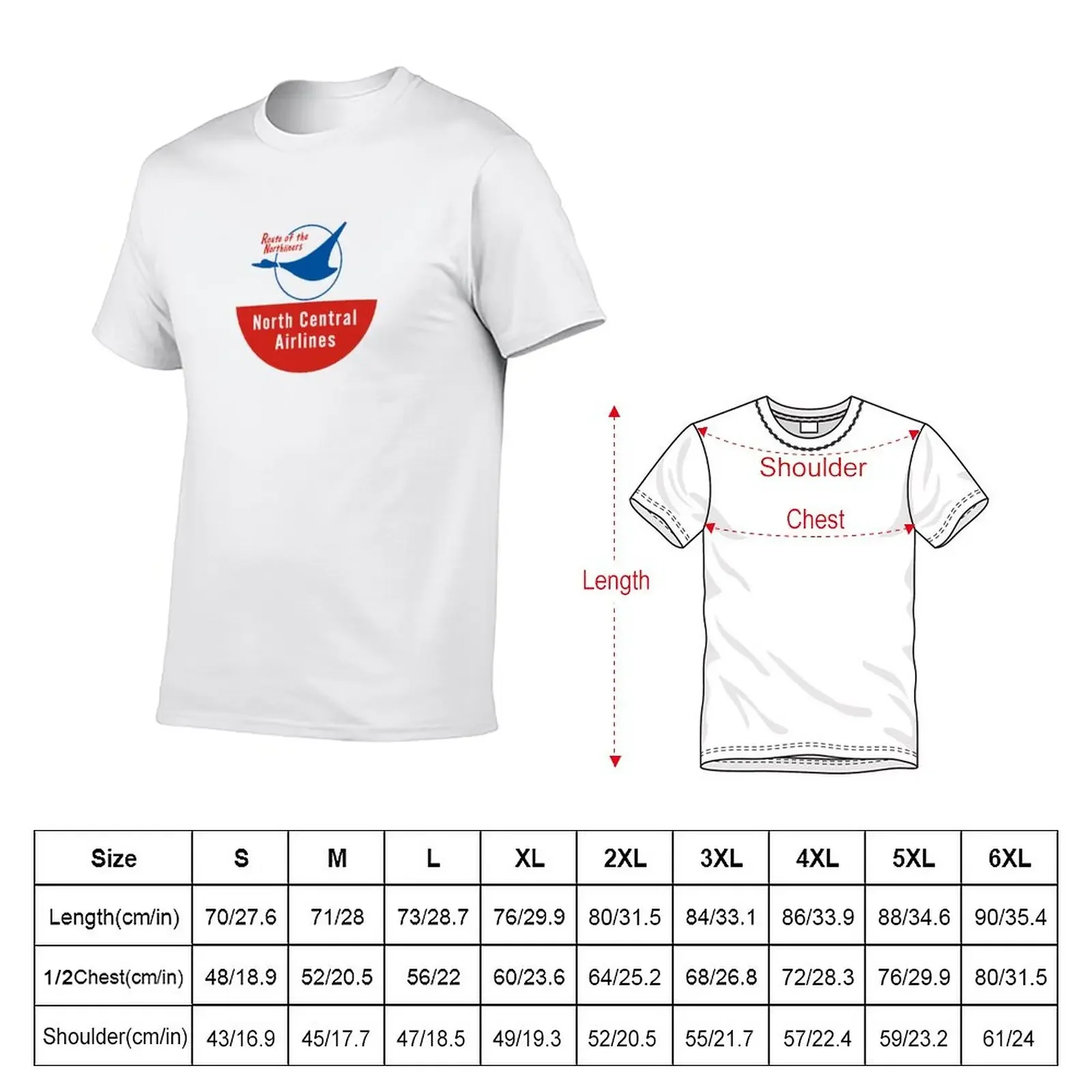 North Central Airlines T-Shirt animal prinfor boys kawaii clothes sports fans Men's t-shirt