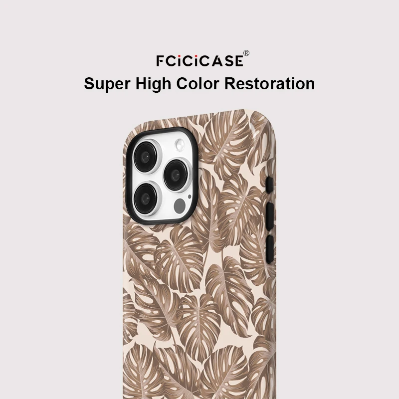 Handyhülle für iPhone 16 15 Pro Max 14 13 12 11 Plus Silikon Schutzhülle Acryl TPU Zwei in einem magnetischen Blätter Musterhülle