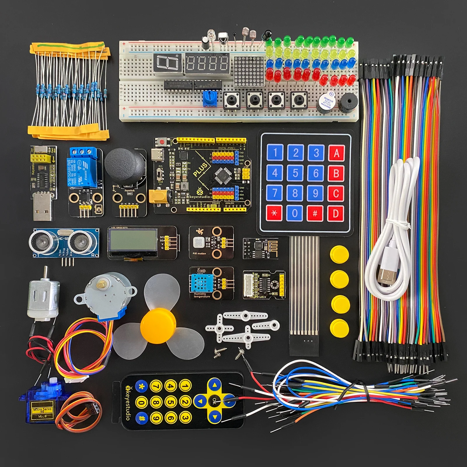 Keyestudio STEM Complete IOT Starter Kit For Arduino UNO Starter Kit Electronics Projects Support Scratch Graphical Programming