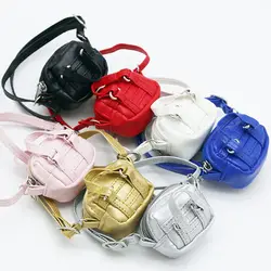 For 1/6 1/8 1/12 BJD Dolls Backpack Blyth OB11 Bags Dolls Accessories Vest Bag PU Leather Belt Bag Purse Dollhouse Kids Toys