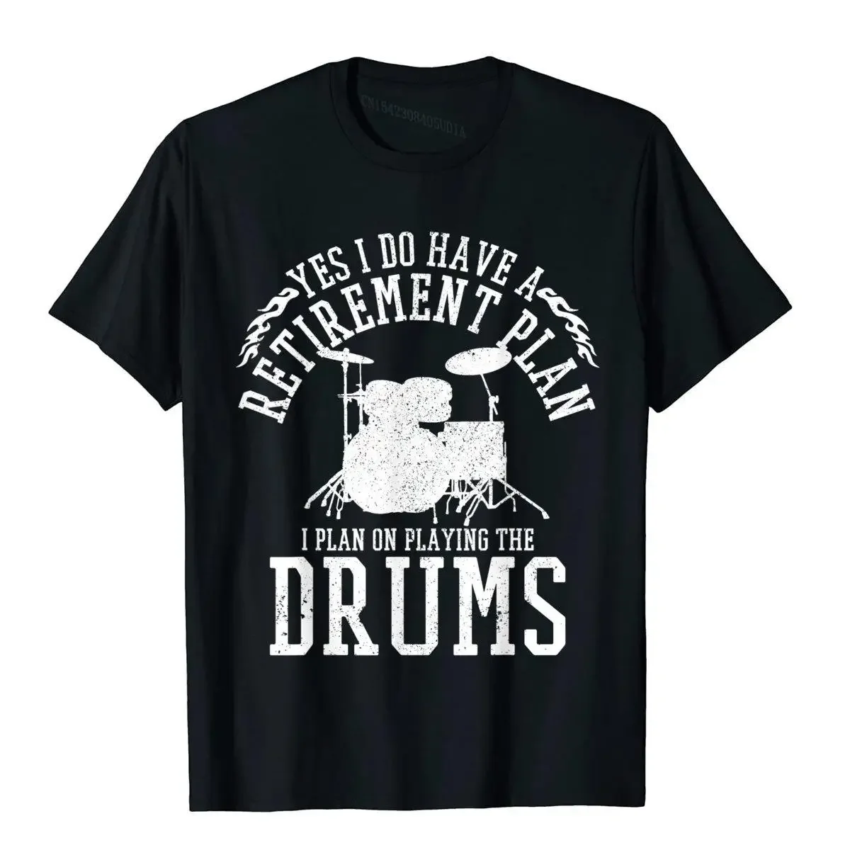 

Mens Drummer Retirement Plan Funny Drums Retired Musician T-Shirt T Shirt Oversized Personalized Cotton Men T Shirt Chinese