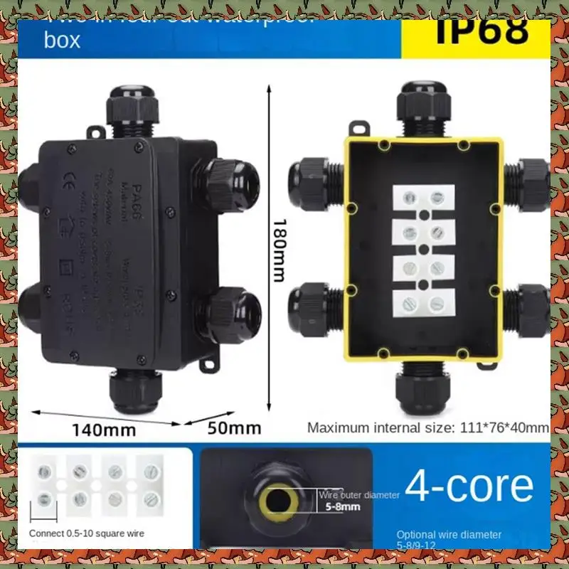 ABLQ Waterproof Junction Box IP68 Outdoor Waterproof Junction Box With Terminal IP68 Designed For Buried Wires
