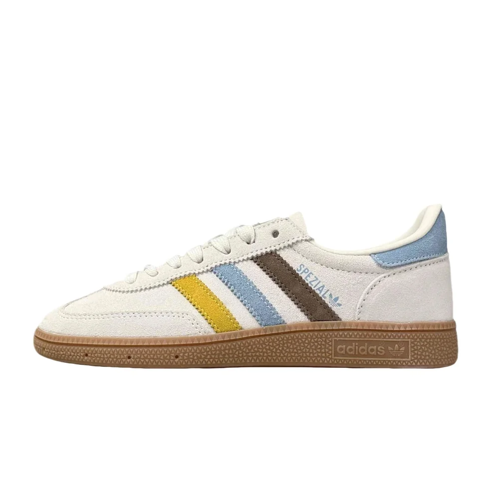 Adidas Handball Spezial Women and Men BeigeBlueYellowBrown Retro Low Top Lightweight Non-slip German Training Board Shoes IG1975