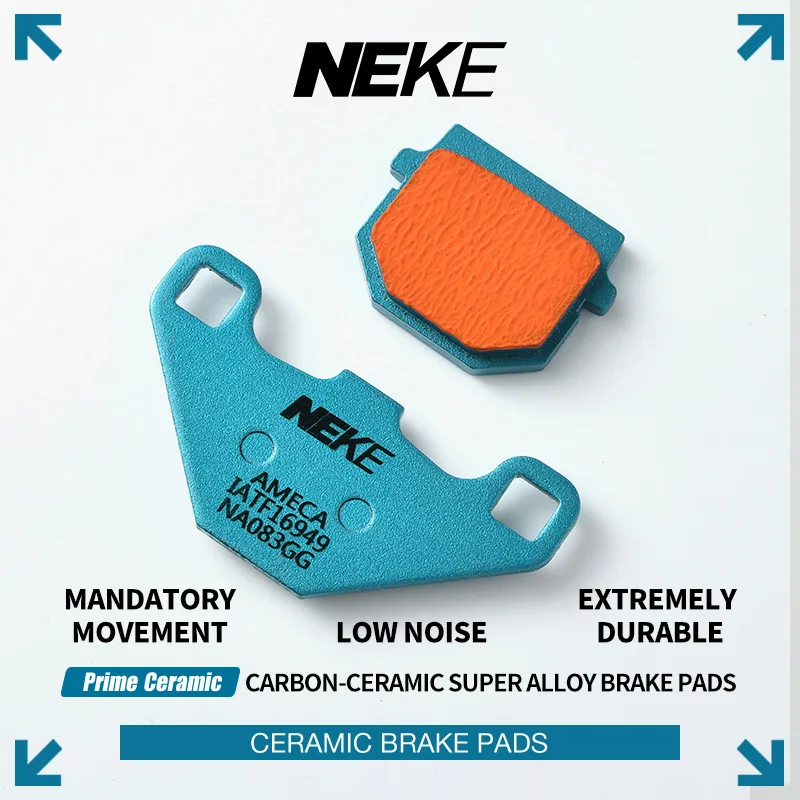 NEKE Carbon Ceramic Brake Pads for APRILIA APR125/150 DRD150 APR150-6V APR250–Low Noise, High Wear Resistance, High Performance