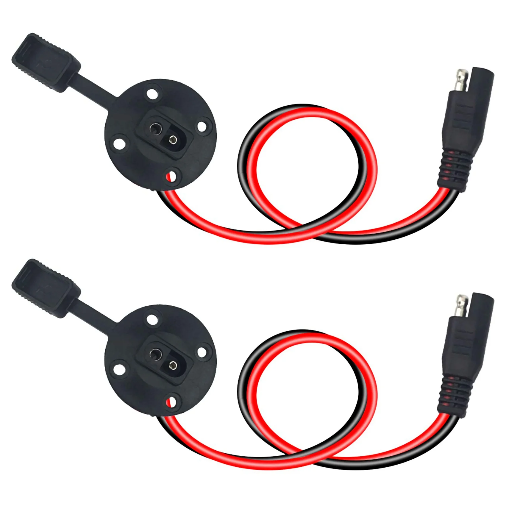 BMBY-2X SAE Connector - SAE Power Socket Sidewall Port, Solar Weatherproof SAE Quick Connect Solar Panel Mount
