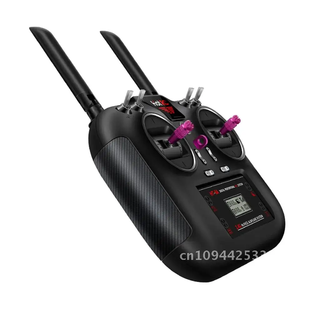 RC Hotrc HT-8A Control remoto 2,4G 8CH transmisor con caja receptor F-08A para RC avión coche barco tanque