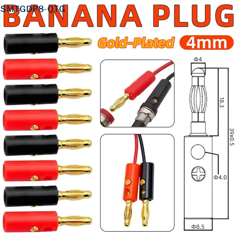 **10Pcs 4MM Banana Plug Socket Terminal SetHigh Conductivity Connectors Audio Speaker Wire Connector For DIY Electronic Projects