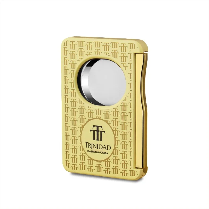 Habanos Gold Cigar Cutter Trinidad Guillotine Stainless Steel Straight Cigar Scissors Cool Gadget Cigar Accessories