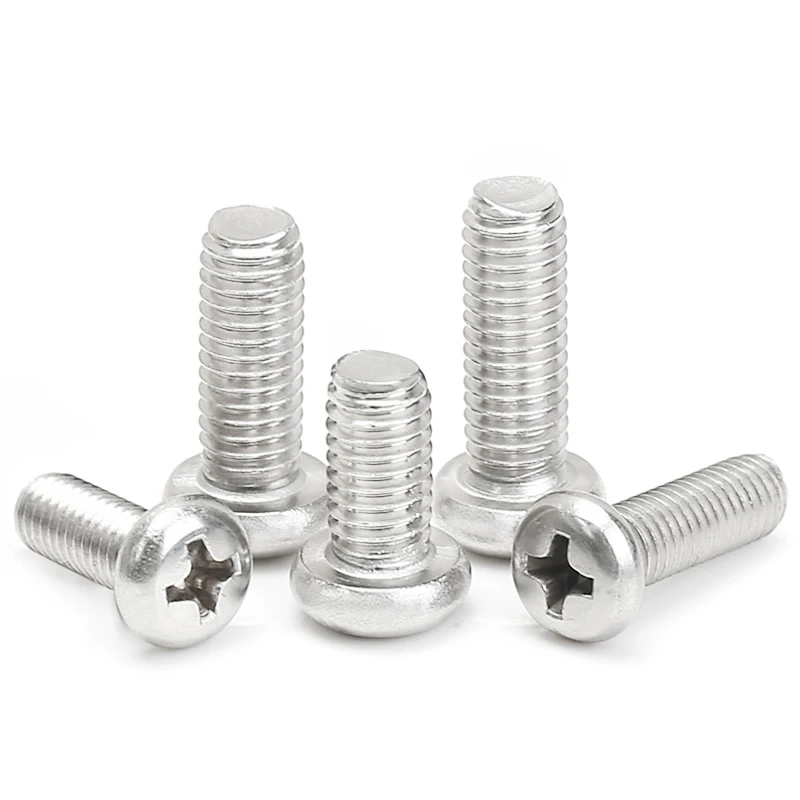 Weiyi GB818 Aluminiumlegierung 4 # -40 6 # -32 8 # -32 10 # -32 UNC UNF M1.7 bis M6 Grobgezahnte Kreuzschlitz-Flachkopfschrauben DIN7985 – Detail 4