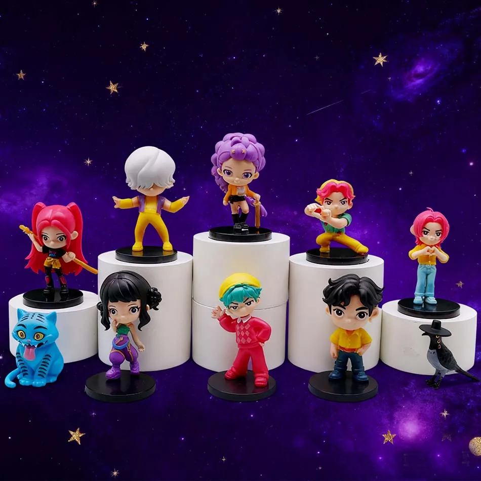 ฟิกเกอร์ Kpop Demon Hunters รุ่นฮิตปี 2025 ตุ๊กตาการ์ตูนรูมิ/มิรา/โซอี้ แอคชั่นฟิกเกอร์ PVC ของตกแต่งโต๊ะทำงาน ของเล่นสะสมสำหรับแฟนคลับ