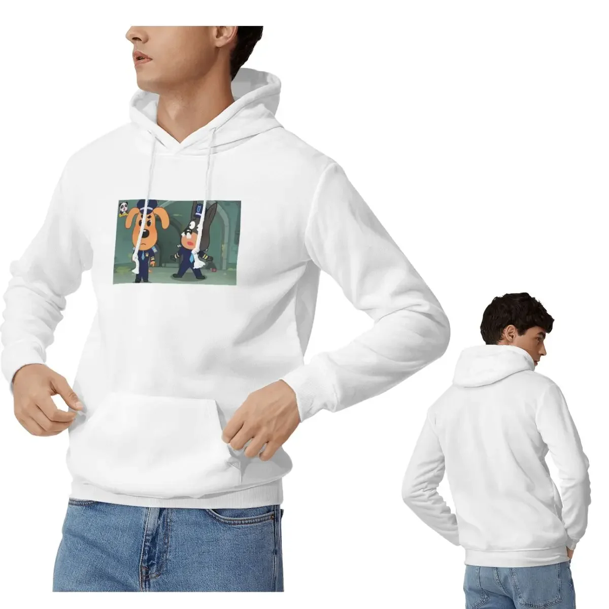 

Толстовки с капюшоном Sheriff Labrador для мужчин и женщин, повседневный пуловер, толстовка в стиле хип-хоп, уличная одежда с длинными рукавами, осень-зима