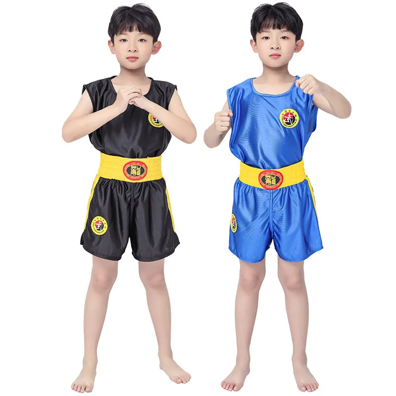 Kongfu Uniform Unisex Boxing Uniform Wushu Clothing Martial Arts Performance Costume For Children Adult 110-190cm