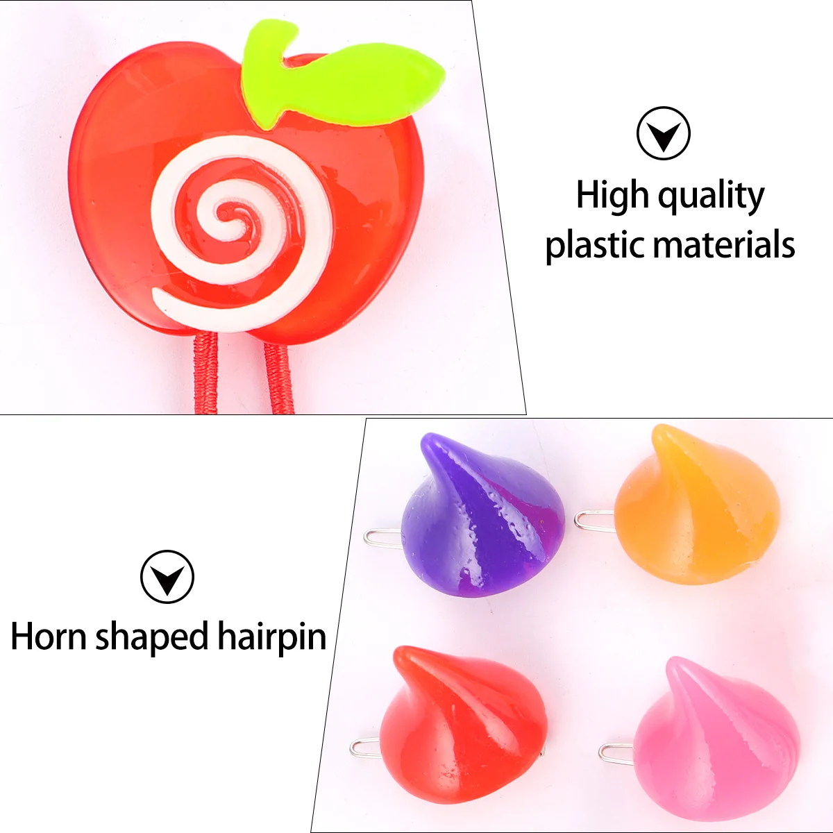 

10 Pcs Horror Costume Accessory Funny Horn Headdress Halloween Hair Decoration for Women Hairpin Clip Headpiece Headwear