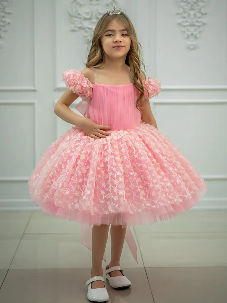 Kinder Prinzessin Abendkleid Host Klavier Leistung Geburtstag Party Kleider Für Mädchen A4906 Vestidos Brautjungfer Kleider – Detail 5