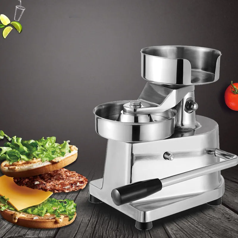 

Hamburger Patty Maker Manual Hamburger Forming Machine Stainless Steel Burger Press Meat Shape Pie Processor