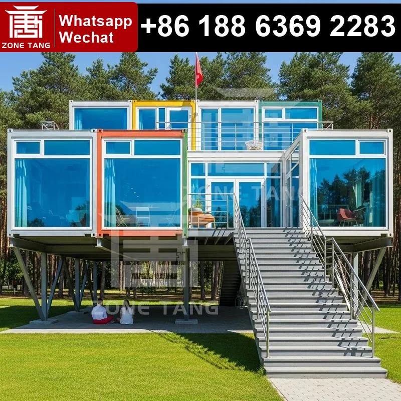 

Moisture Proof Kit Homes Multilevel Residence Prefab Home Eco-Friendly Leak Proof Flat Pack Home Prefab Homes For Sale Anti Rust