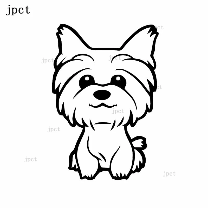 JP funny car decal for Yorkshire Terrier Dog Cute Dog Motorcycle external accessories waterproof Vinyl Sticker 16cm10 8cm