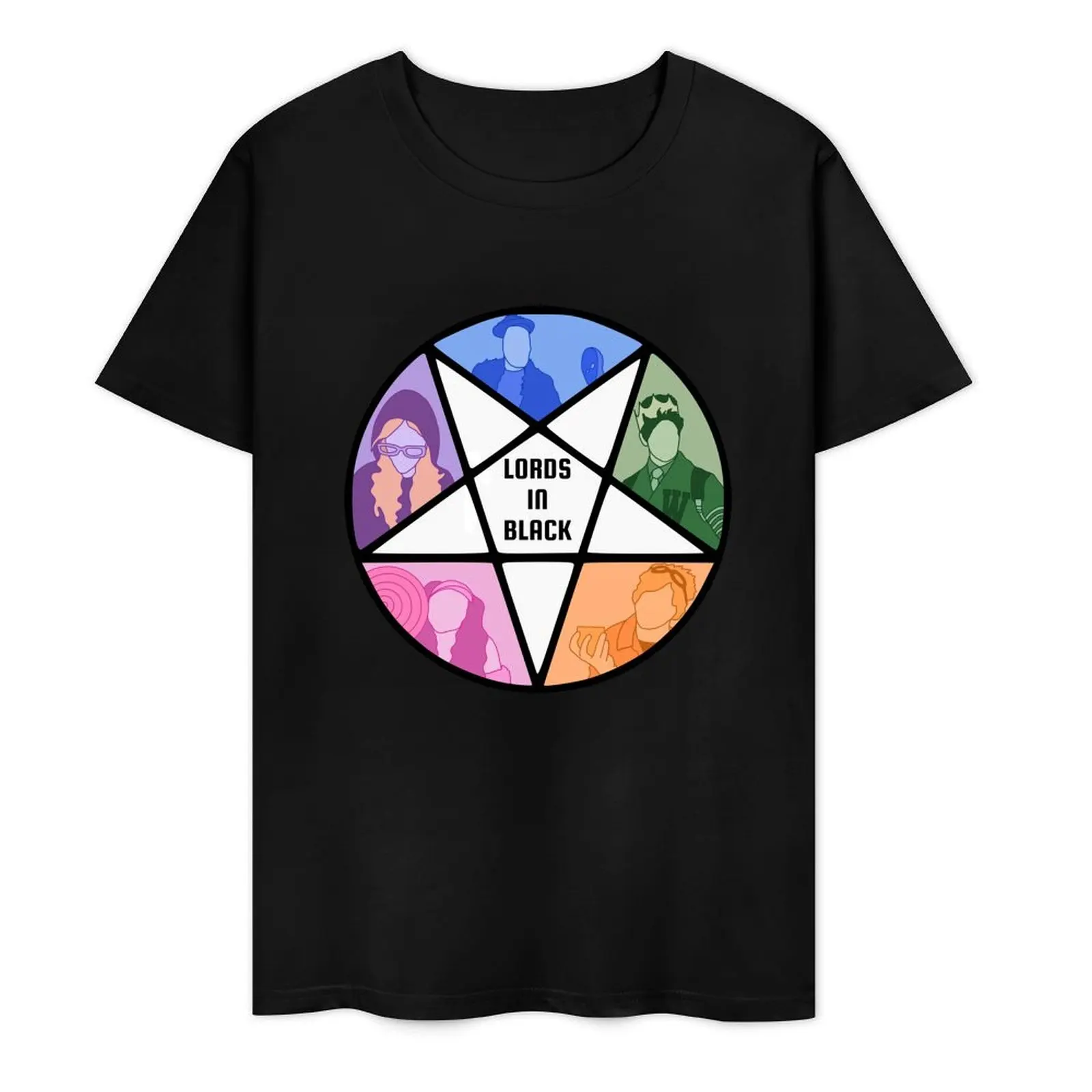 Lords In Black Pentagram Starkid Drawing T-Shirt summer top sublime oversized graphic tee Men's t-shirt