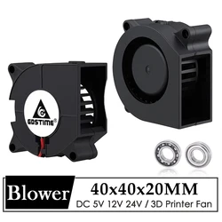Gd40 40mm Fan 4020 Fan 24V 12V 5V DC soğutma fanı 40MM * 20MM Turbo Blower 4CM 3D yazıcı parçası için soğutucu ve grafik kartı soğutma
