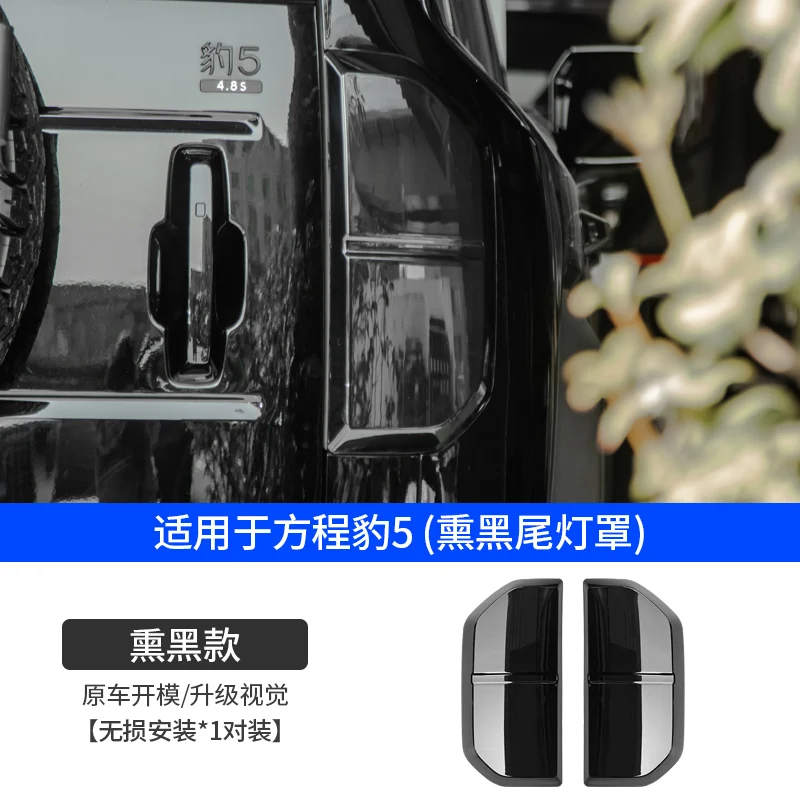 Tail lampshade smoked black for BYD Leopard 5 FangChengBao 5 five2024   2025 Interior Accessories