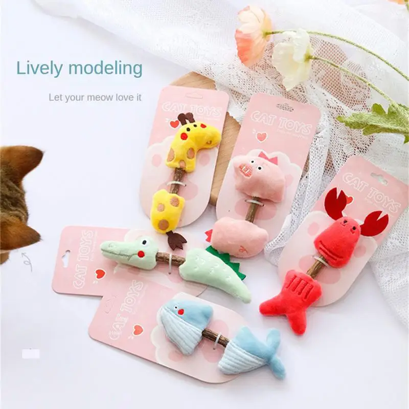 1pcs Pets Cat Toys Molar Stick Catnip Cat Zihi Toy Tooth Cleaning Doll Wooden Polygonum Tooth Grinder Cat Toy Pet Supplie Toys