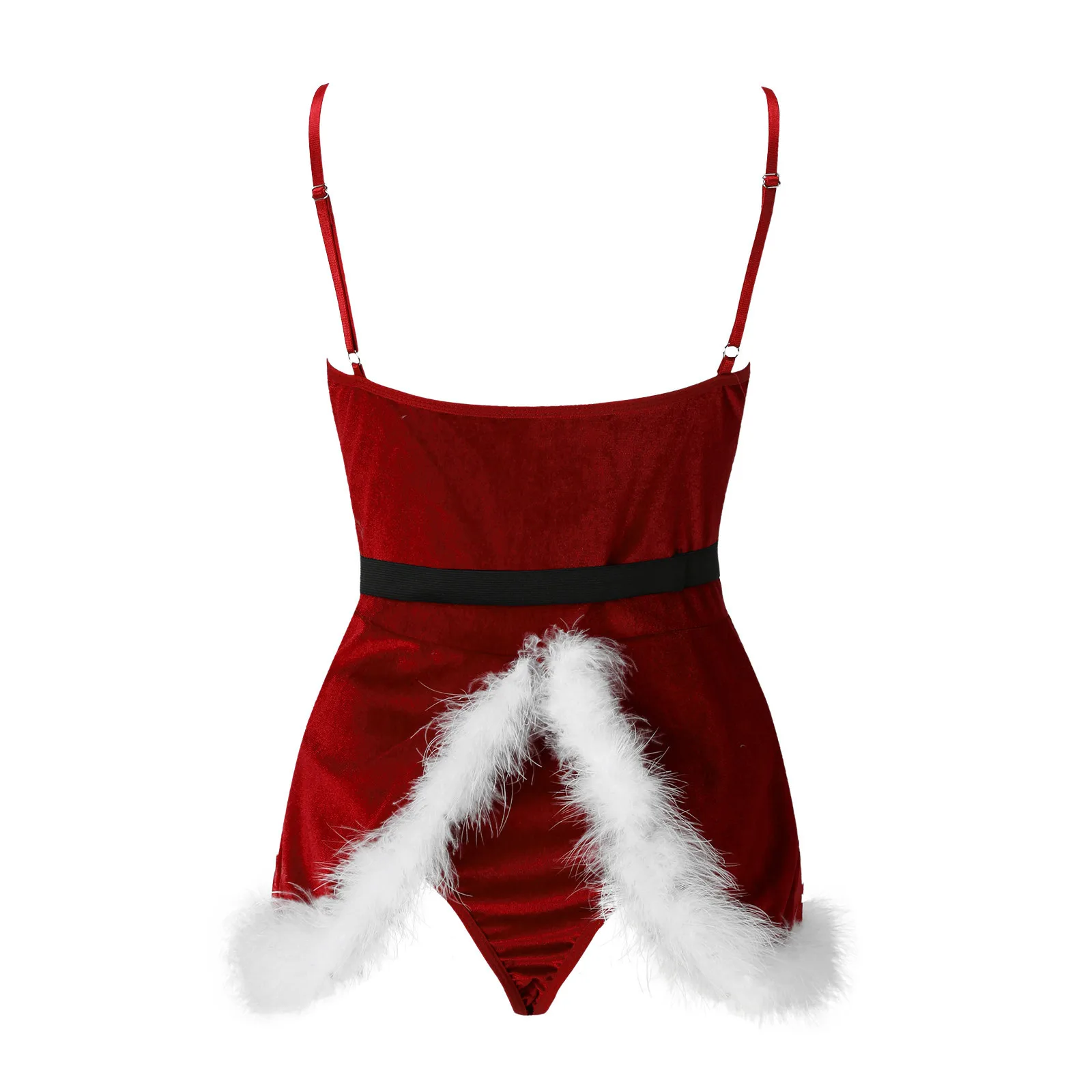 Sexy Women Christmas Lingerie Set Sleeveless Erotic Costumes Nightdress Xmas Exotic Underwear Fancy Sleepwear