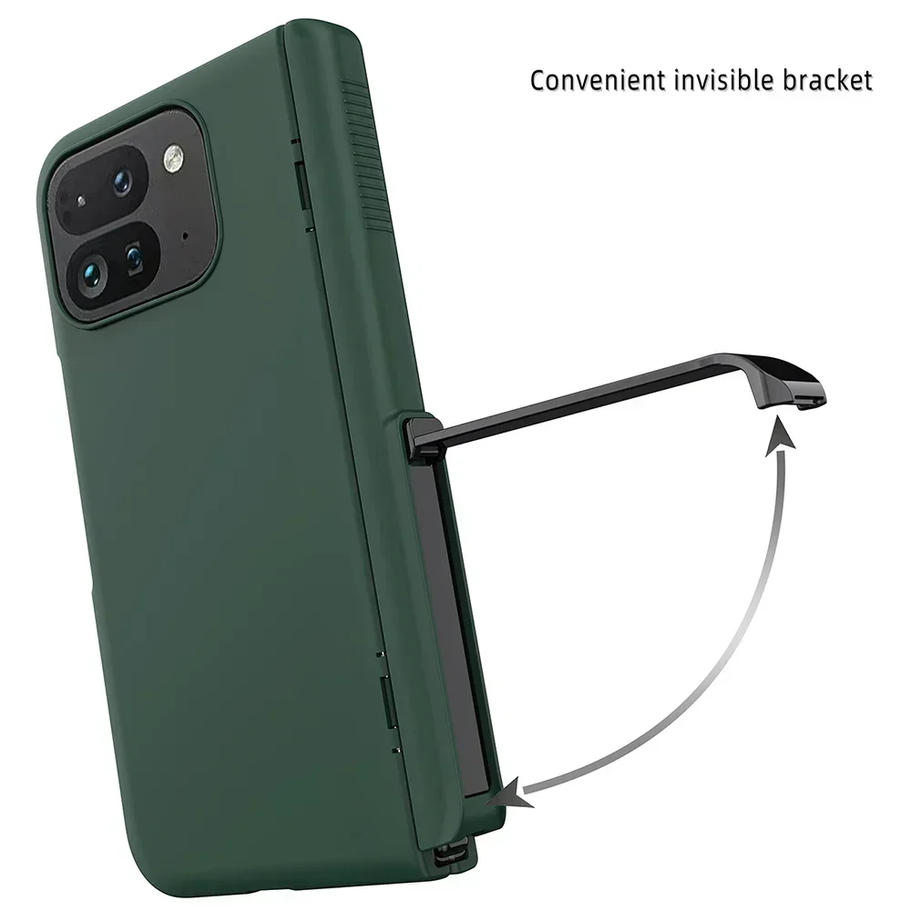 

Spring Rotating Hinge Folding Matte Plastic Case For Google Pixel 9 Pro Fold matt finish Shell