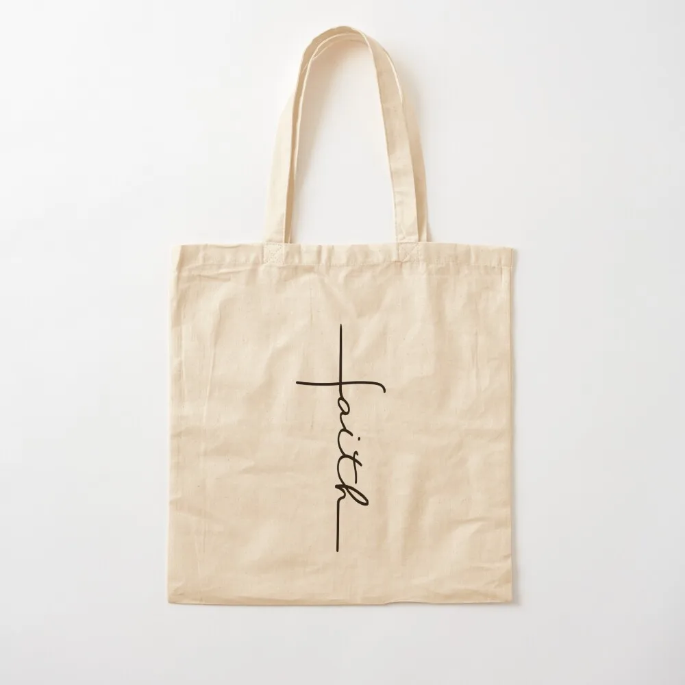 Faith Cross Tote Bag women bag large tote bag Women bags Women's shopping Canvas Tote