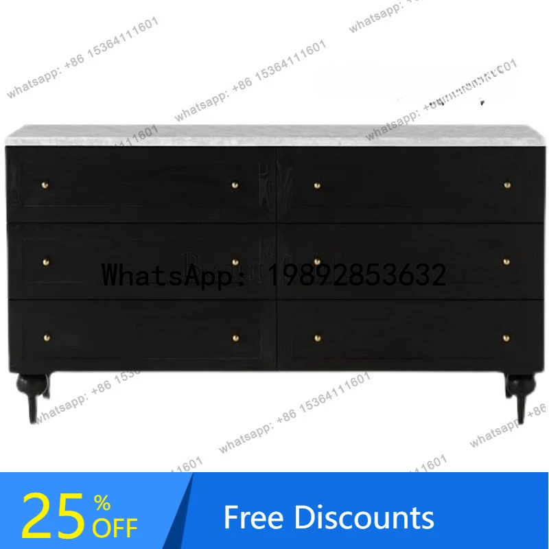 

HH American country retro style solid wood bedroom locker French art simple designer